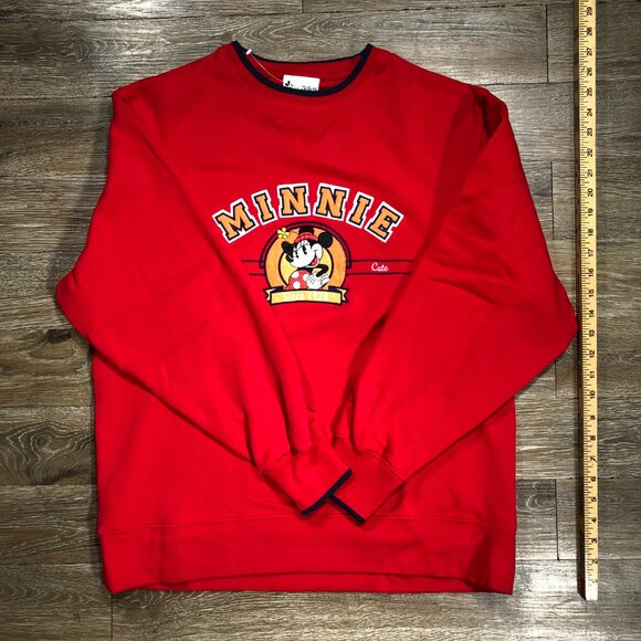 Disney Minnie Mouse Sweatshirt Embroidered Simply Cute Since 1928 Small Vintage - Picture 3 of 11